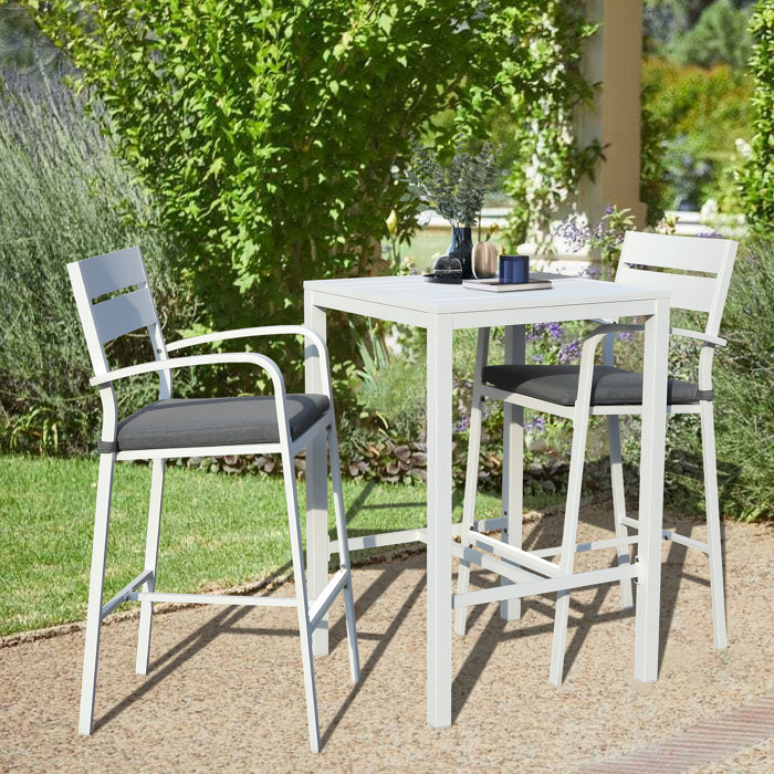 Latitude Run® Amarin Square 2 Person Outdoor Dining Set & Reviews